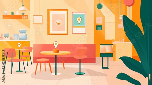 Pin Pointer for Cafe or Store Location with Navigation, Perfect for Maps and Directions, Location Finder Tool for Businesses
