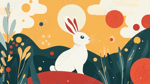 2023 Chinese New Year Rabbit Celebration Symbolic Image for Adobe Stock