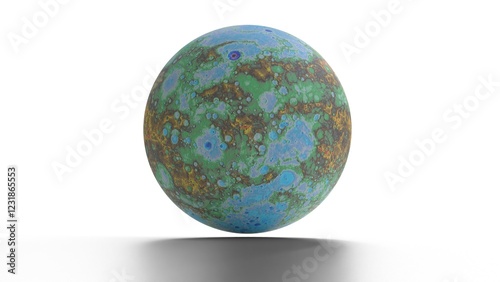 mercury with global digital elevation map