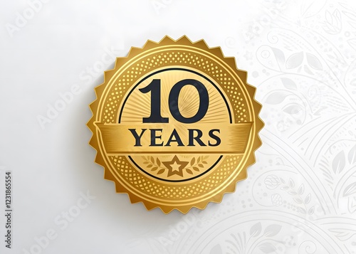 Happy 10 Years Anniversary | Golden Jubilee Badge