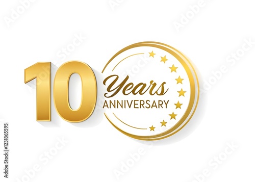 Wallpaper Mural Happy 10 Years Anniversary | Golden Jubilee Badge Torontodigital.ca