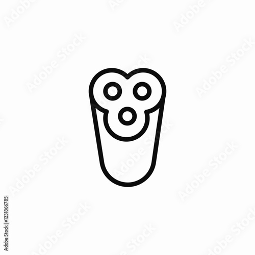 curly perm tool icon sign vector