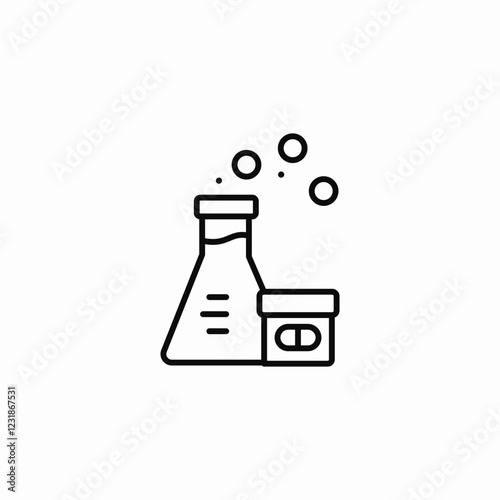 erlenmeyer flask icon sign vector