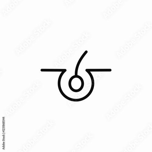 hair root follicle icon sign vector