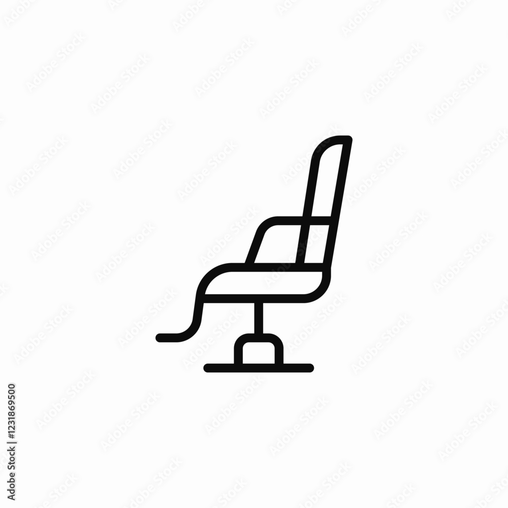 hairstyle salon comfortable seat icon sign vector hairstyle salon comfortable seat icon sign vector