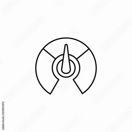 three part meter icon sign vector