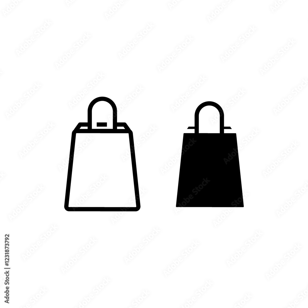 Shopping bag icon set