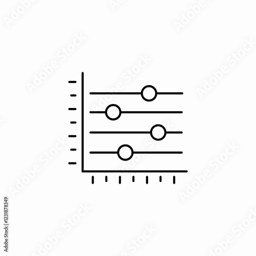 bubble chart icon sign vector