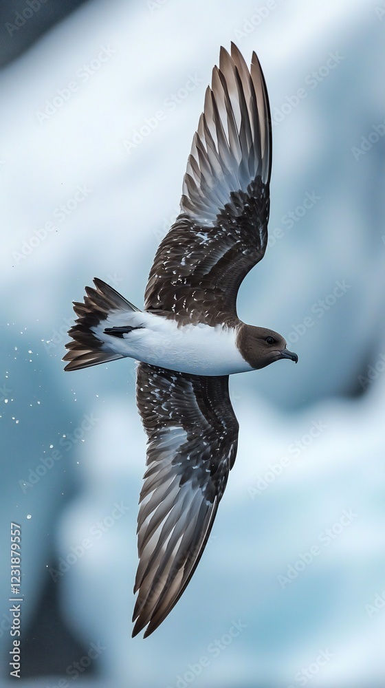 HD Phone Wallpaper Antarctic Prion Bird in Flight Soaring Gracefully Above Ocean Spray