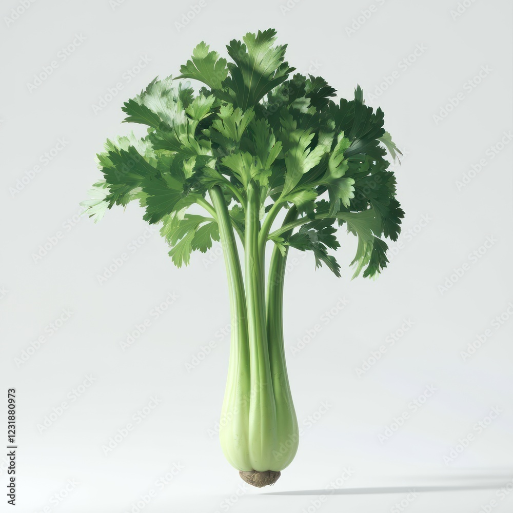 a celery isolated on white background a celery isolated on white background