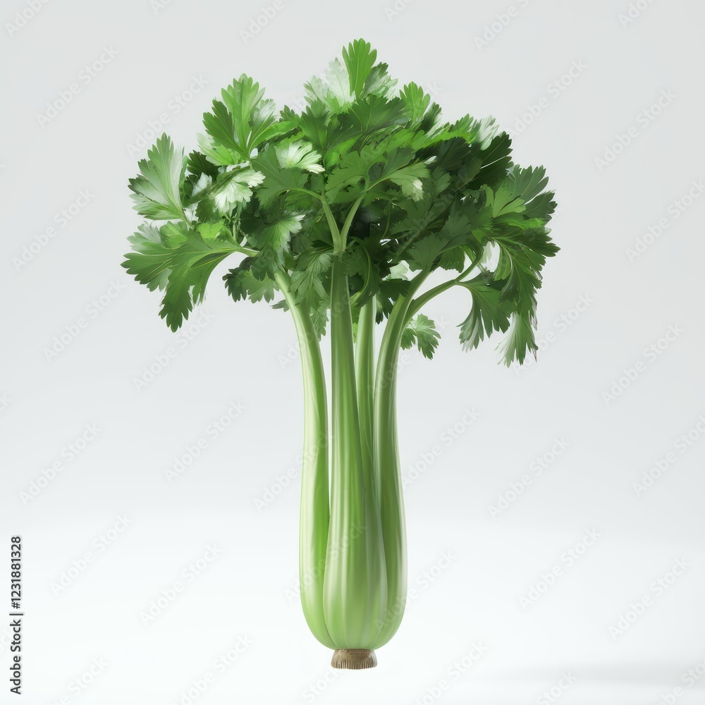 a celery isolated on white background a celery isolated on white background