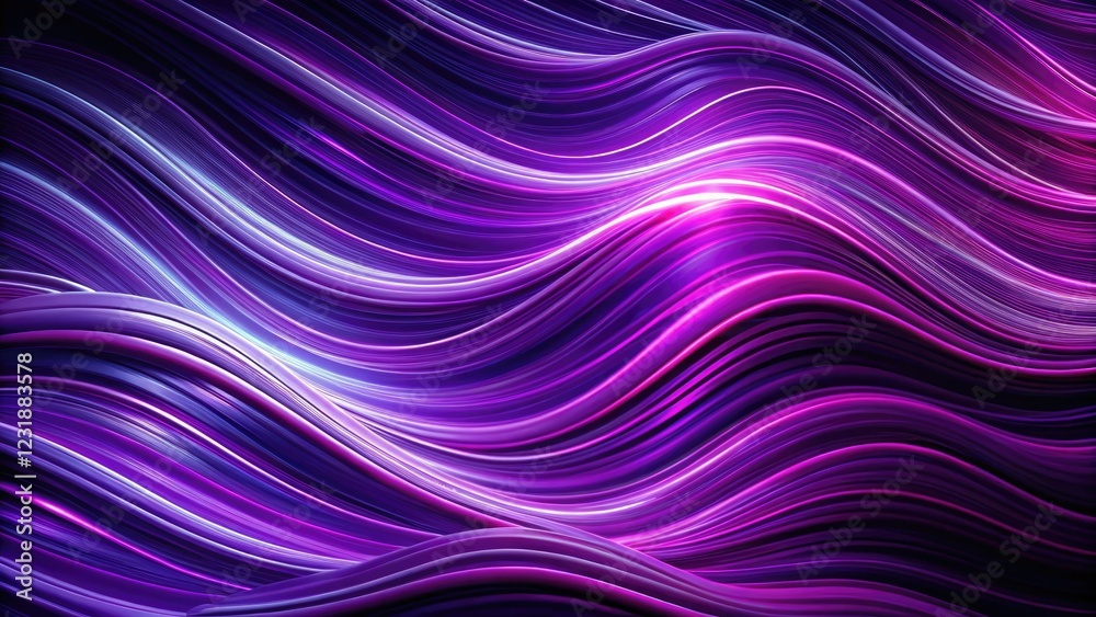 Vibrant purple waves surge across a dynamic, artistic nightscape. Vibrant purple waves surge across a dynamic, artistic nightscape.