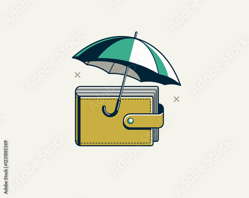 Secured banking vector deta...