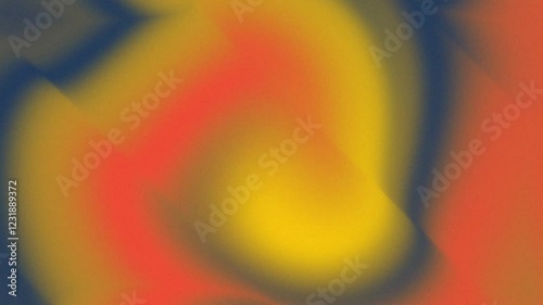 A vibrant abstract design with flowing colors of yellow, red, and blue.