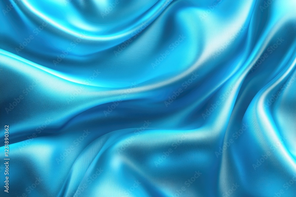Fototapeta premium High-quality image of blue satin fabric up close, ideal for textiles, fashion, or design projects