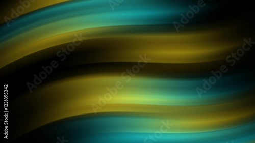 Abstract wavy pattern with vibrant hues of blue and gold, creating a soothing visual effect.