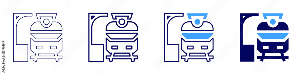 Train schedule icon in 4 different styles. Thin Line, Line, Bold, and Bold Line. Duotone style. Editable stroke Train schedule icon in 4 different styles. Thin Line, Line, Bold, and Bold Line. Duotone style. Editable stroke