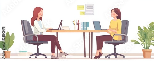 HR manager interviewing female candidate applicant who recruit job in the office