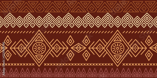 Seamless pattern, ethnic background, vector design