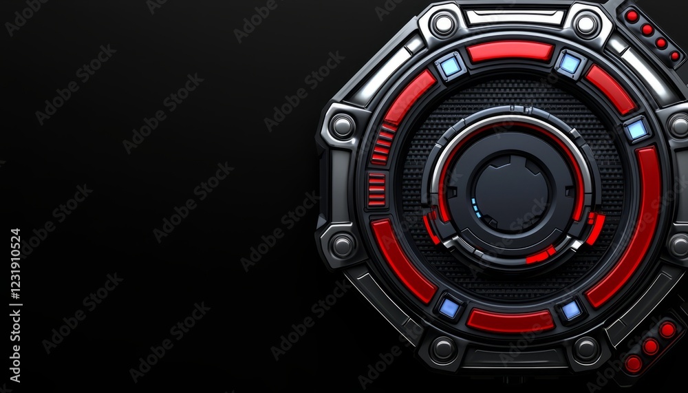 Fototapeta premium Futuristic Technology Circular Interface Design