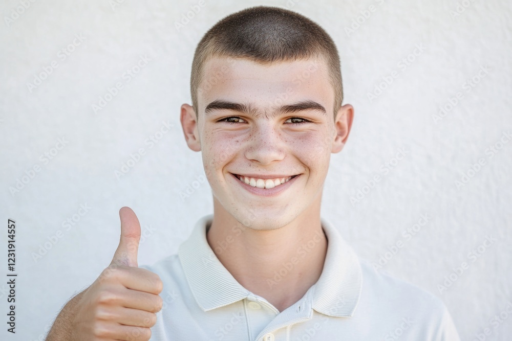 A person expressing approval or satisfaction with a thumbs up gesture A person expressing approval or satisfaction with a thumbs up gesture