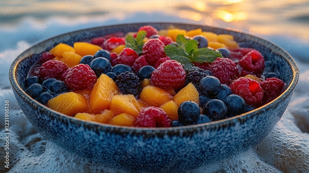 Sunset Beach Fruit Salad Bowl Refreshment Sunset Beach Fruit Salad Bowl Refreshment