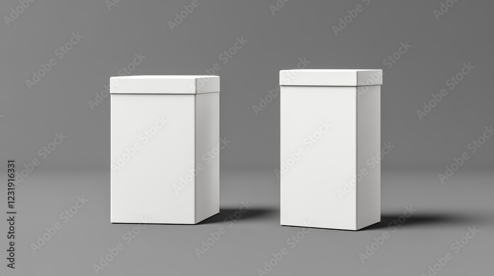 Milk or juice pack box with cap. Realistic 3d vector mockup set of blank white carton package with lid for beverage. Empty cardboard container for liquid product. Grocery pack template. Milk or juice pack box with cap. Realistic 3d vector mockup set of blank white carton package with lid for beverage. Empty cardboard container for liquid product. Grocery pack template.