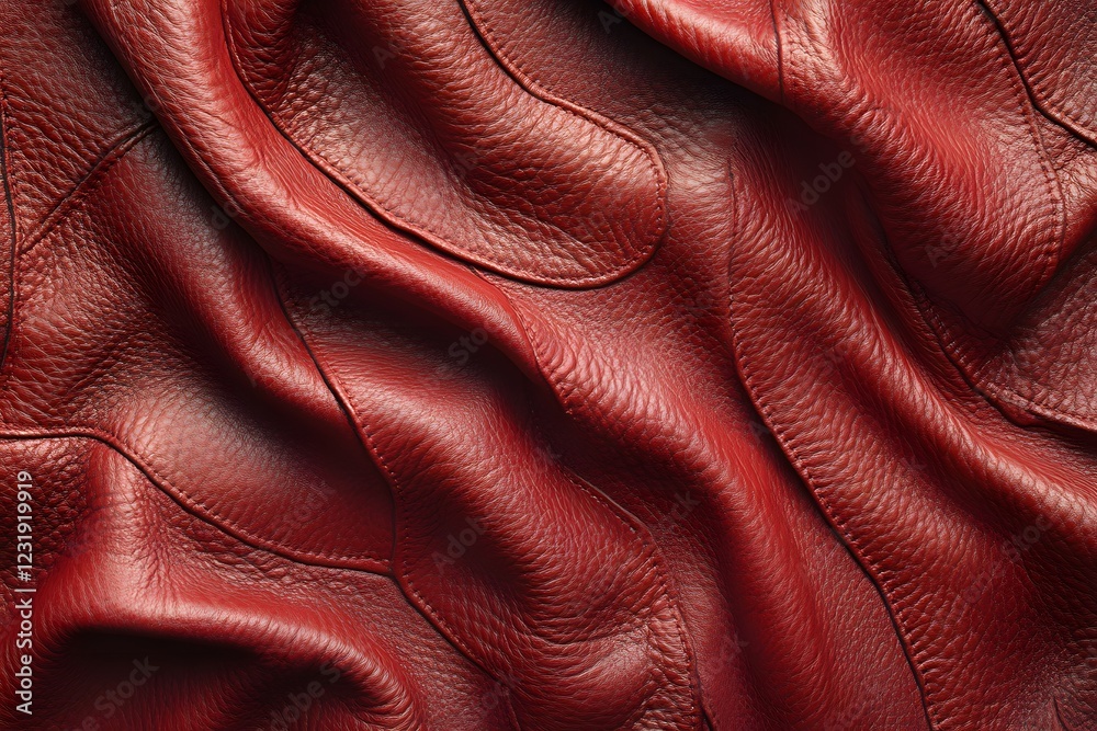 Luxurious Red Leather Texture for Fashion and Interior Design Projects