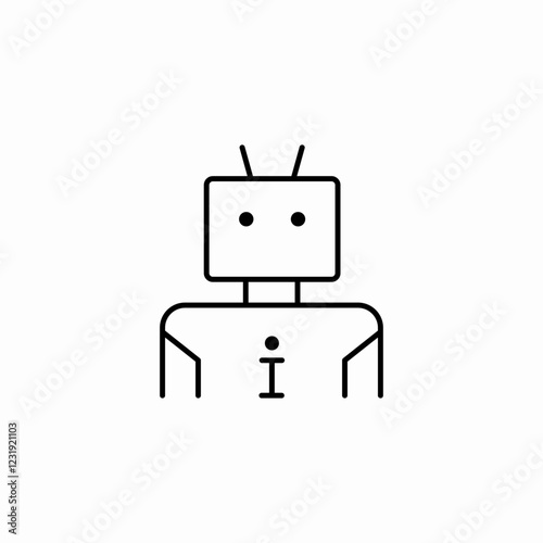 assistant bot icon sign vector photo