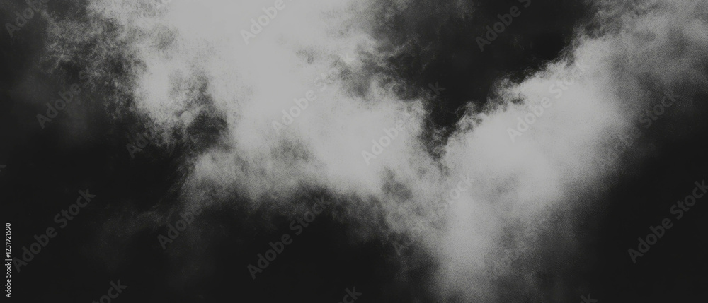 Fototapeta premium Overlay texture of smoke revealing depth and atmosphere against a black background