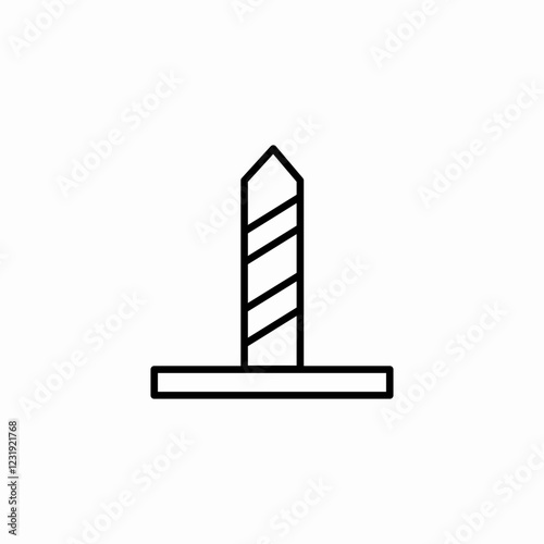 boundary marker icon sign vector