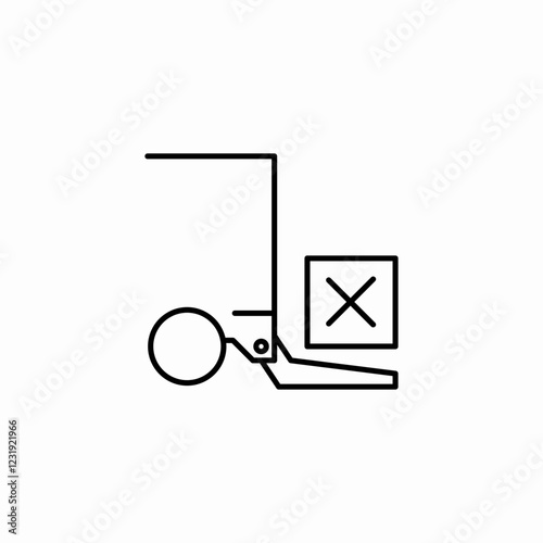 box truck moving icon sign vector