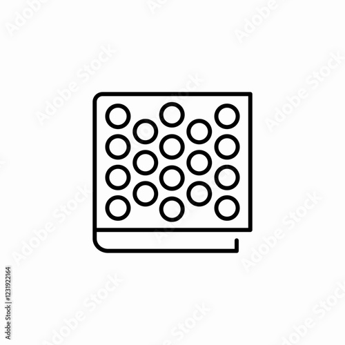 bubble wrap icon sign vector