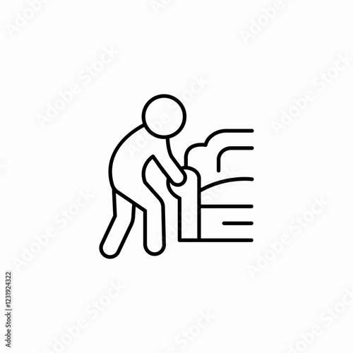 furniture repositioning icon sign vector