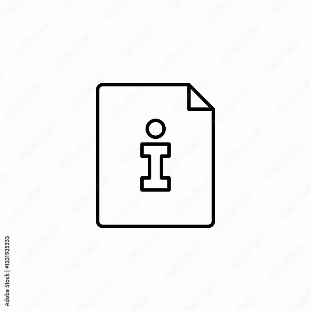 information file icon sign vector information file icon sign vector