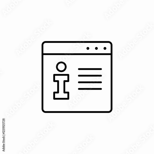 information web page icon sign vector