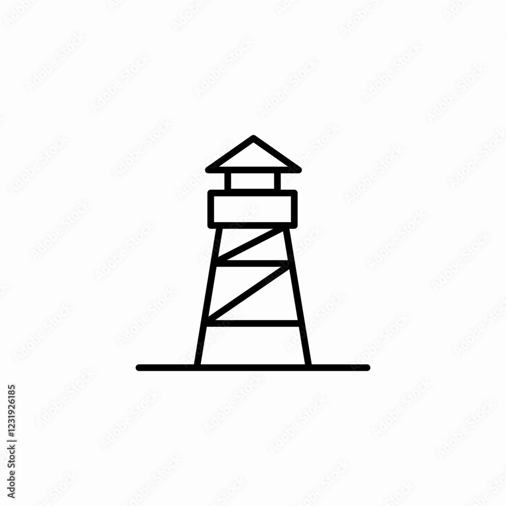 lookout tower icon sign vector lookout tower icon sign vector