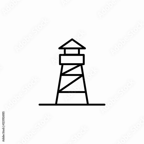 lookout tower icon sign vector