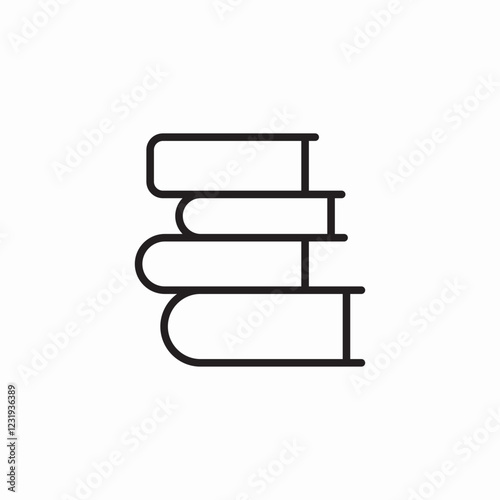 book pile icon sign vector