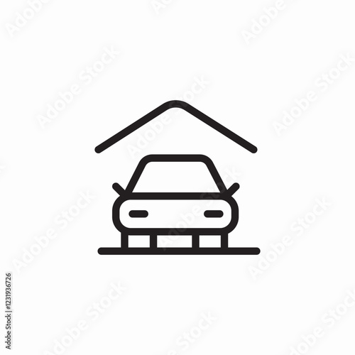 car garage icon sign vector