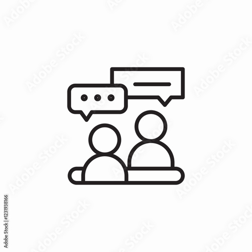 customer discussion icon sign vector