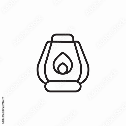 lantern lamp icon sign vector