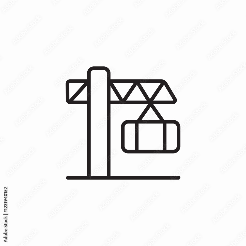 lifting machine icon sign vector lifting machine icon sign vector