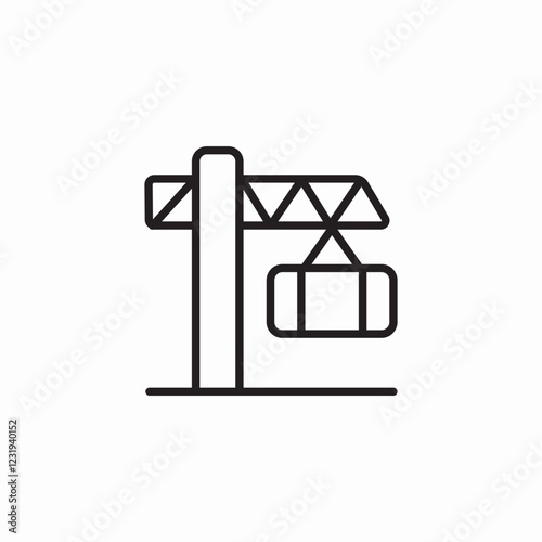lifting machine icon sign vector