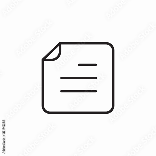 sticky note icon sign vector