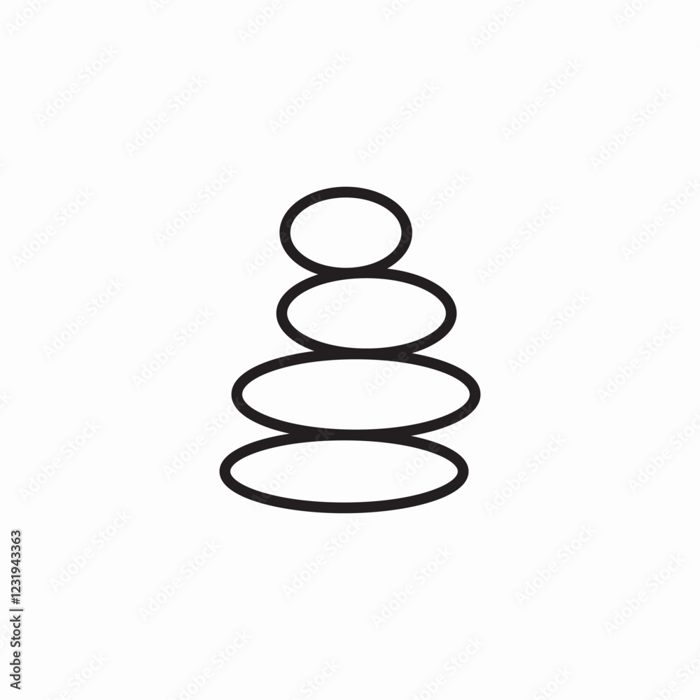 warm rocks spa icon sign vector warm rocks spa icon sign vector