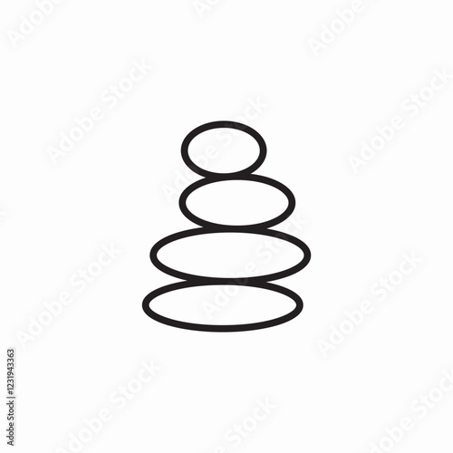 warm rocks spa icon sign vector