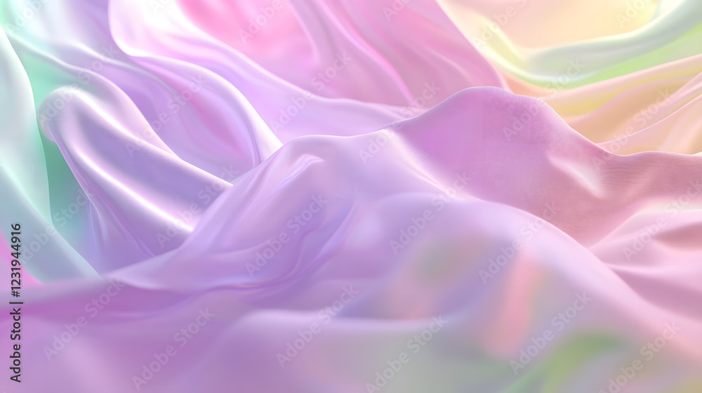 Obraz premium Gentle pastel hues blending in soft waves, creating a peaceful, flowing effect.