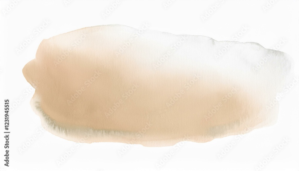 Fototapeta premium watercolor stain on white background isolated; hand drawn abstract texture