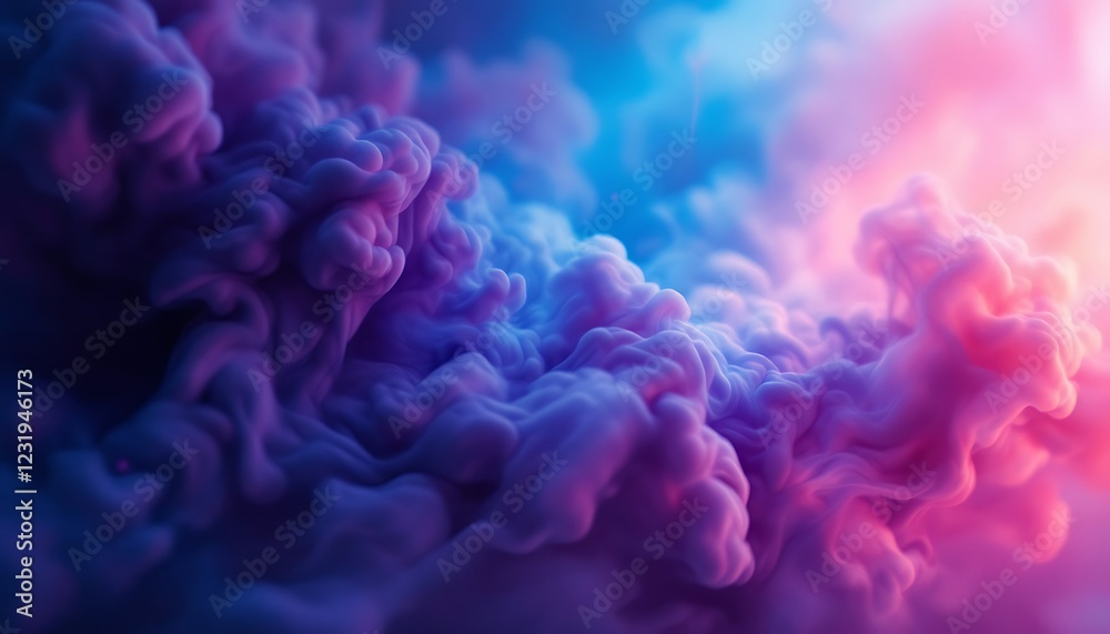 Obraz premium Colorful ink swirling in water, abstract background, design element